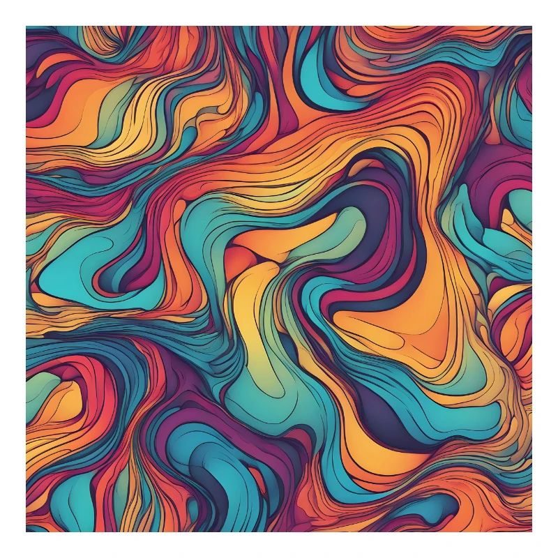 Affiche de conception abstraite colorée Inkflow