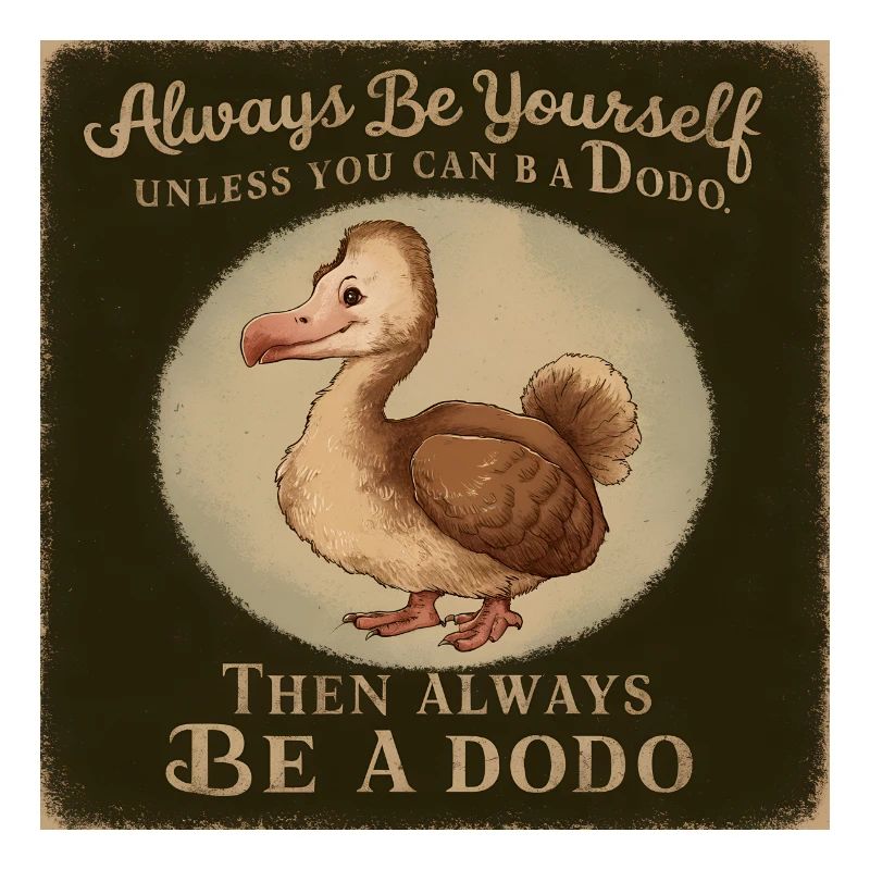 Sei Du selbst oder sei ein Dodo Vintage Design