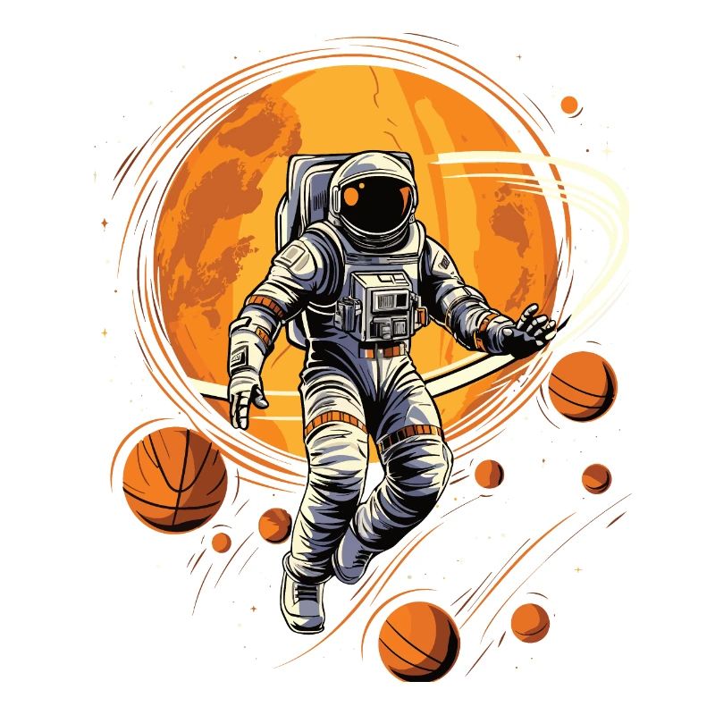 Un astronaute joue au basket dans l’espace