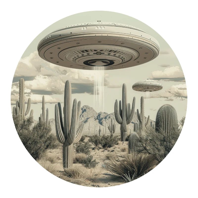 UFO, Nature, Alien, Cactus, Cacti, Desert