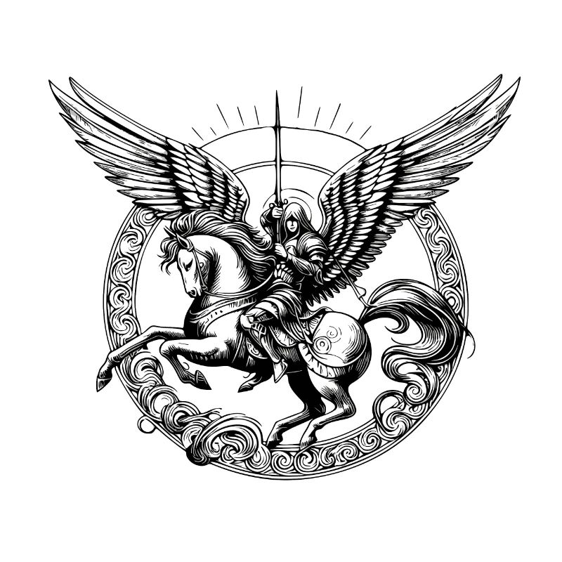 un ange armé d'une épée