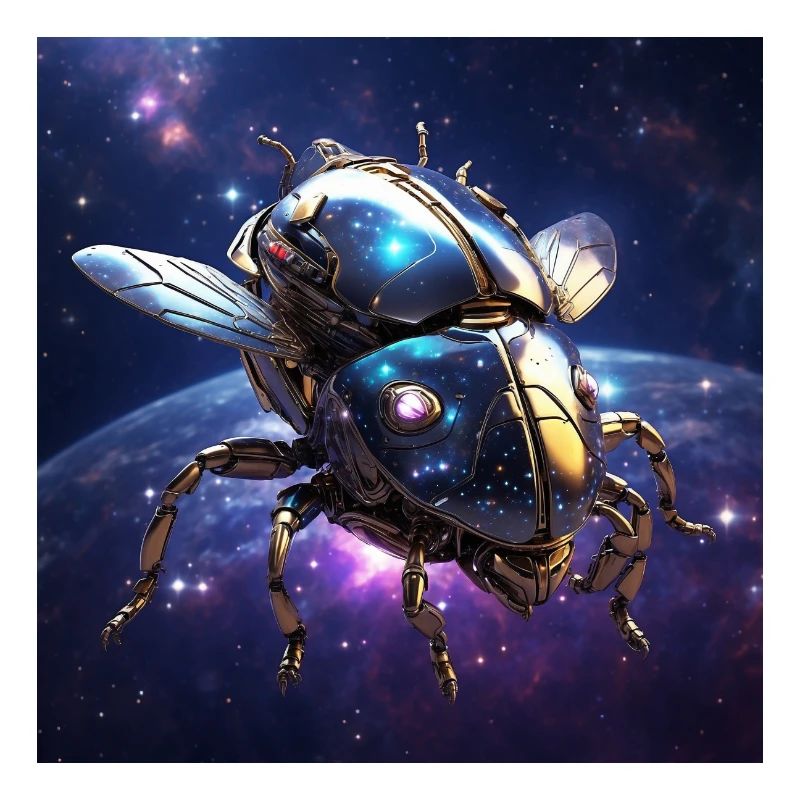 Affiche Insecte de l’espace comme vaisseau spatial dans l’espace