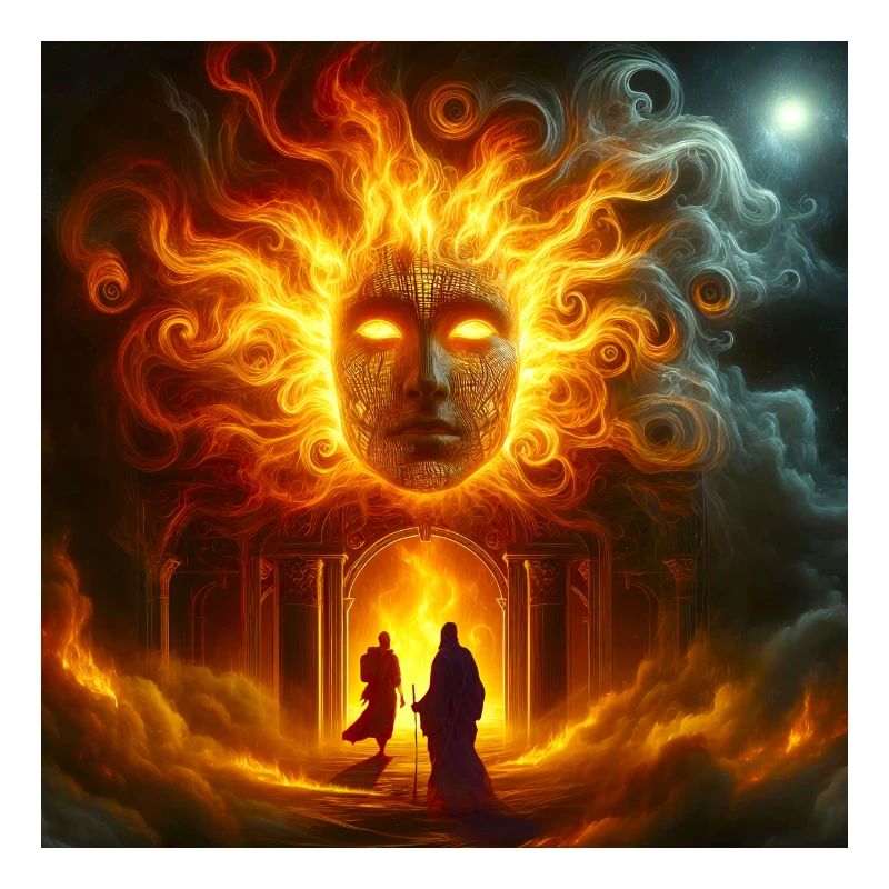 Mythological Fire Face