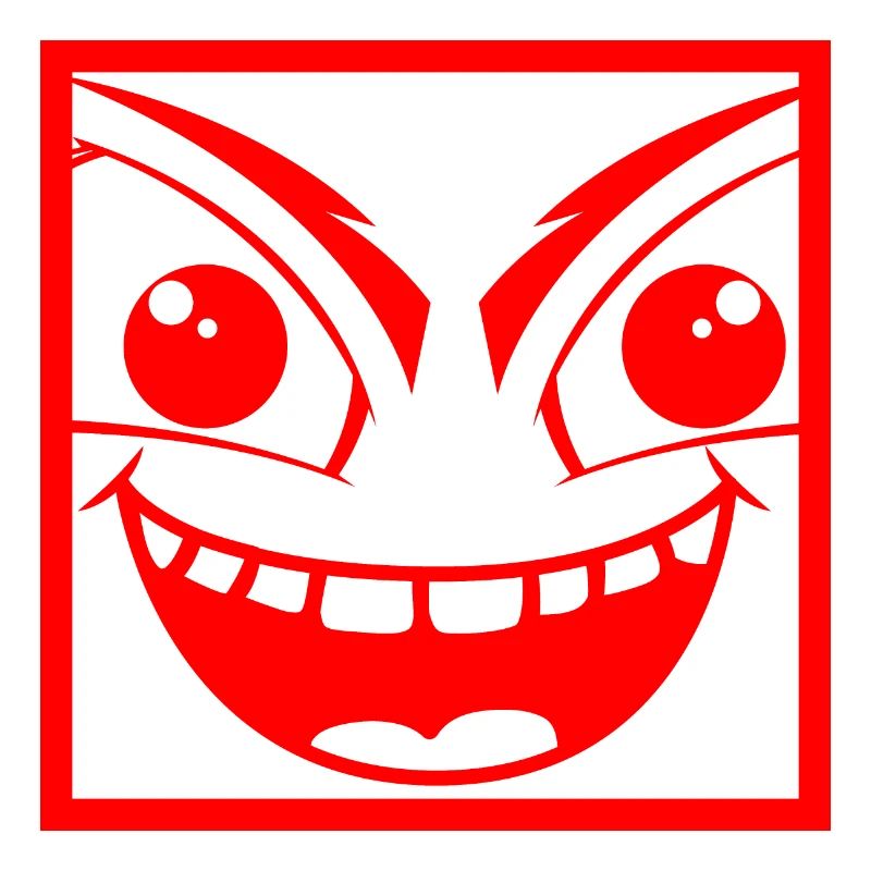 Mischievous monster with human face