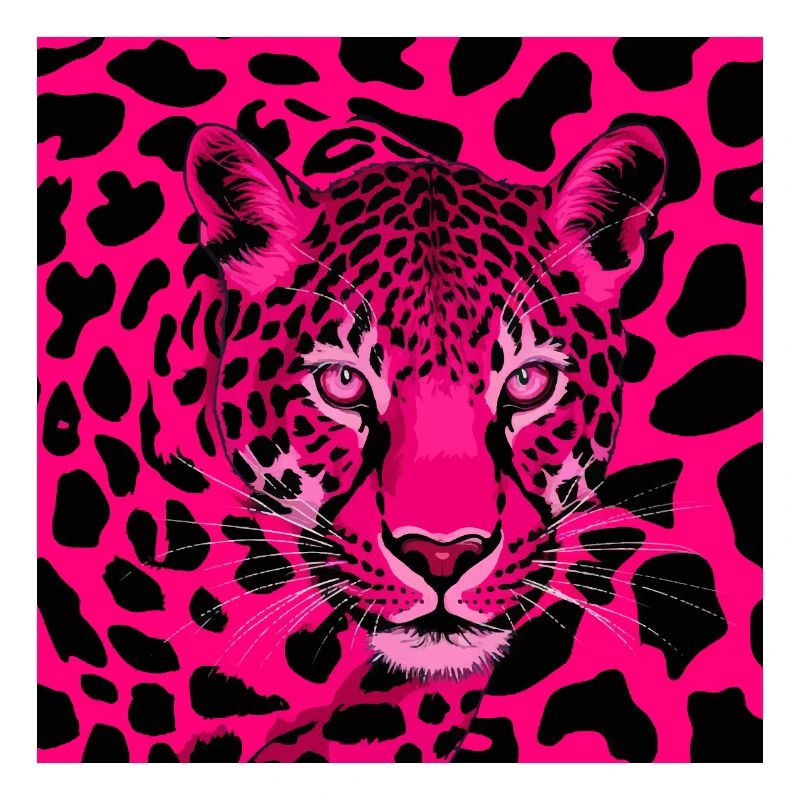 Leopard pattern pink black