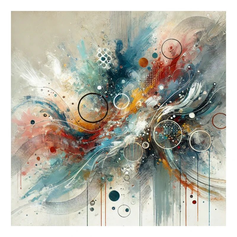 Dynamischer Fluss - Abstraktes Gemälde