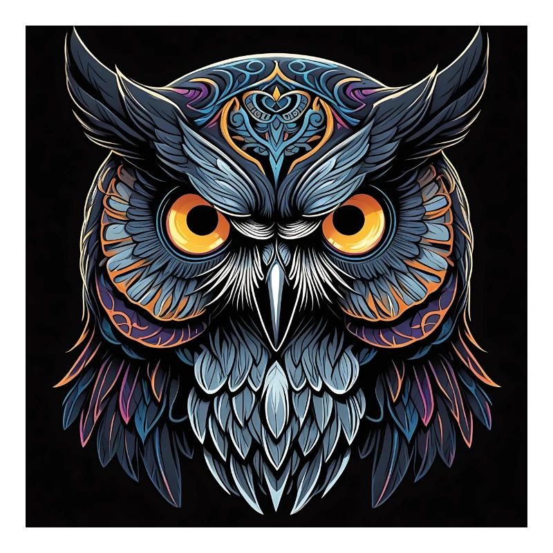 Dekorative unheimliche Eule Eulenportrait