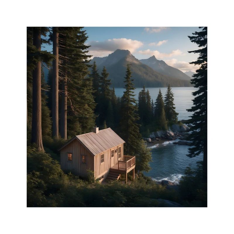 Cabane à feuilles persistantes