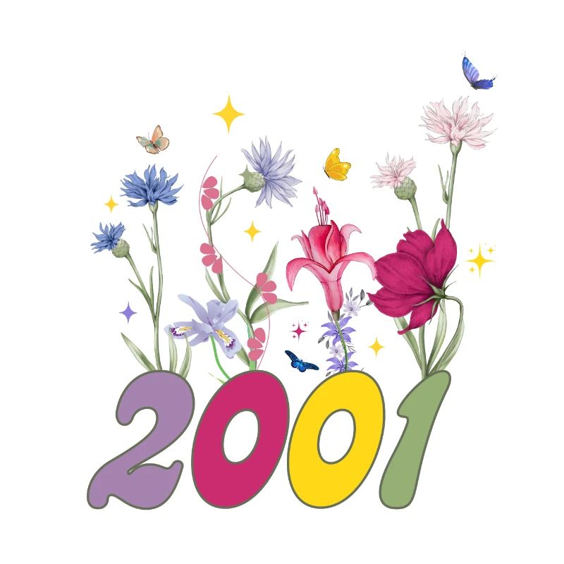 Année de naissance 2001 fleurs sauvages