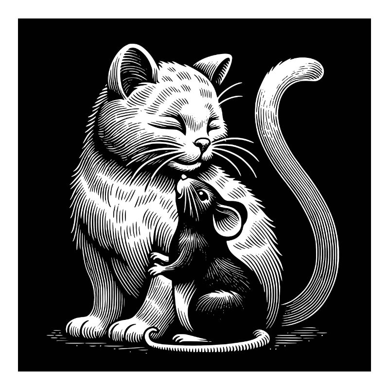 Cat and Mouse and Friendship Peace and Love