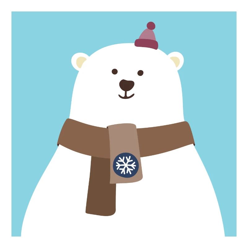 Poster Eisbär Nordpol Bär Eis Schnee Winter cool