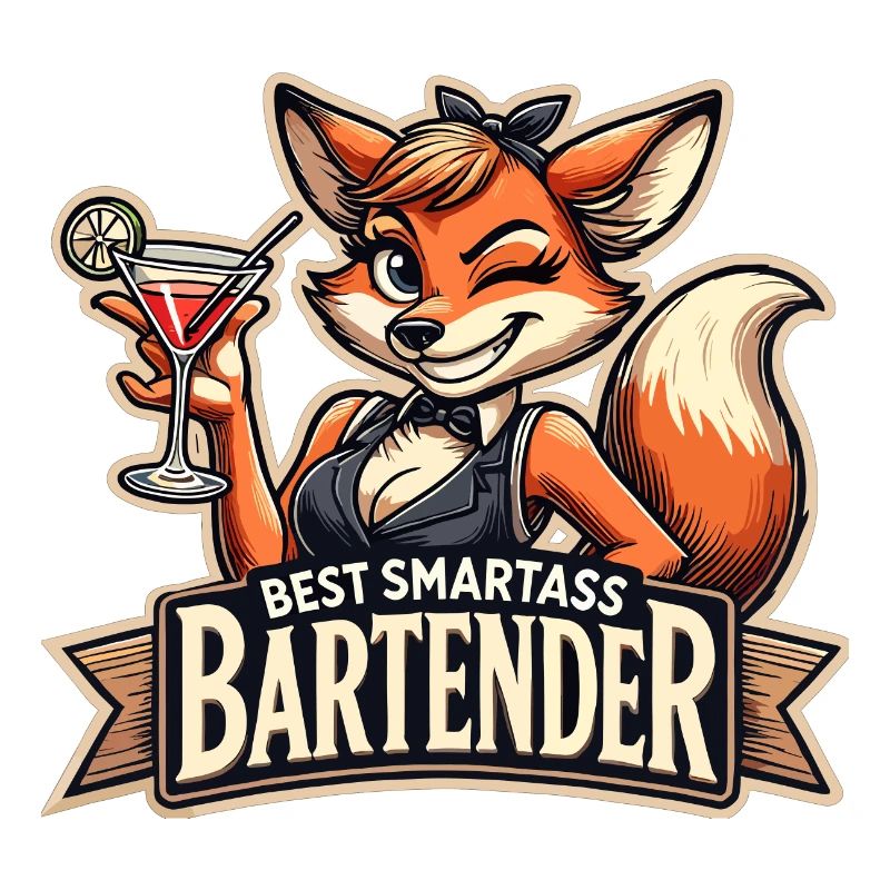 Bartender Barmaid Vixen Fox Gift