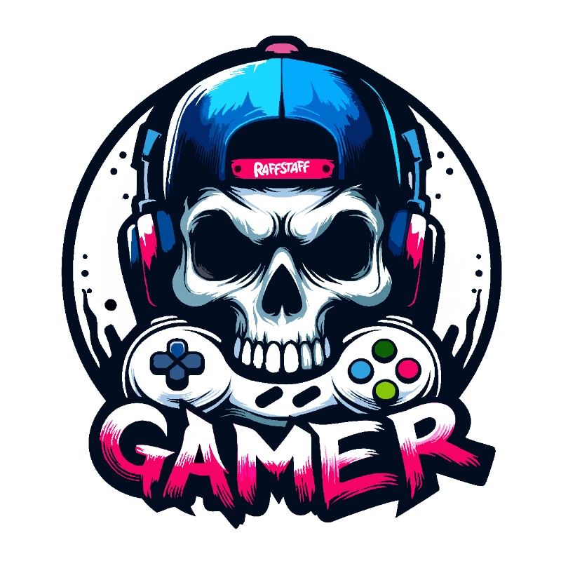 Gamer Skull Graffiti Gamepad Console - raffstaff ®