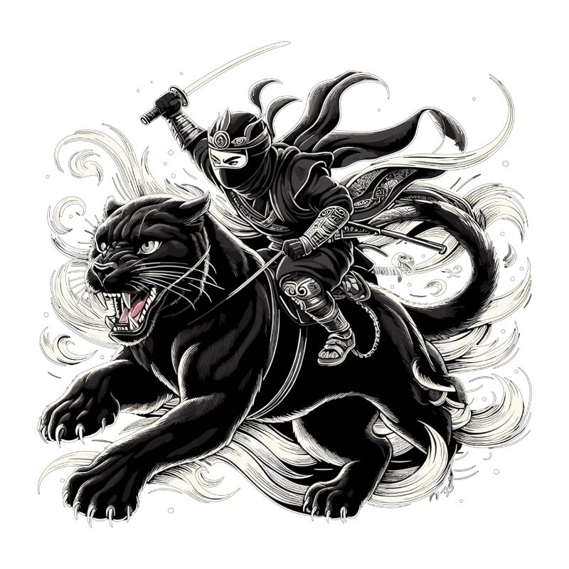 Ninja schwarzer Panther Jaguar Ninjato Geschenk