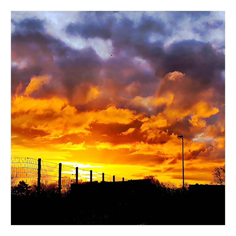 Coucher de soleil – Couleurs de feu dans le ciel du soir