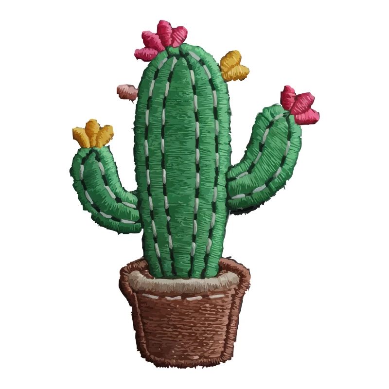 Embroidered Cactus