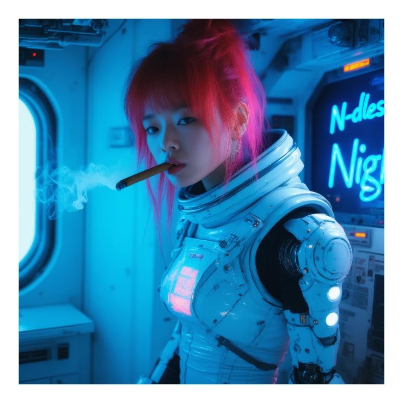 Soldat de l’espace avec un cigare