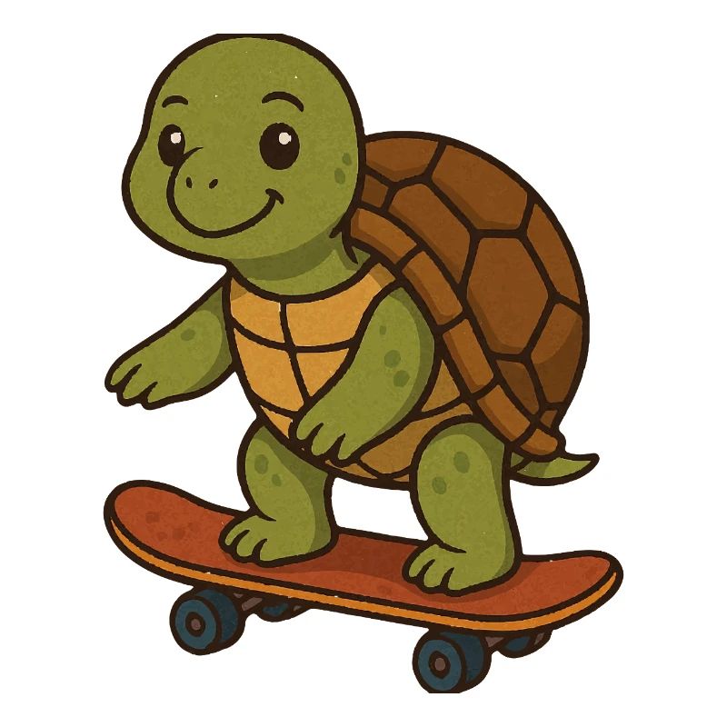 Skater Turtle – Cool Turtle on Skateboard