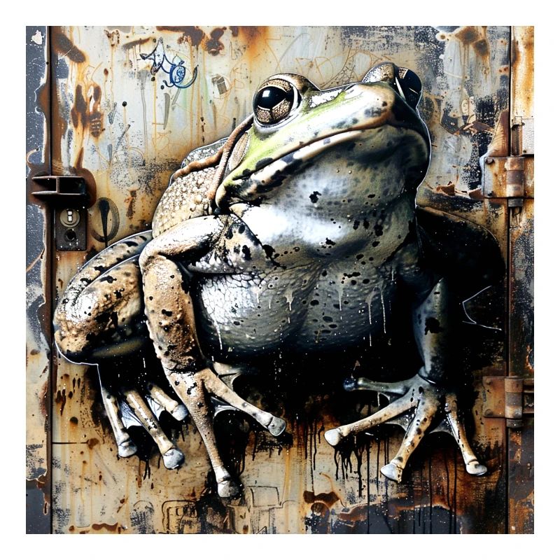 Graffiti Toad Toad Frog Rust Metal Urban