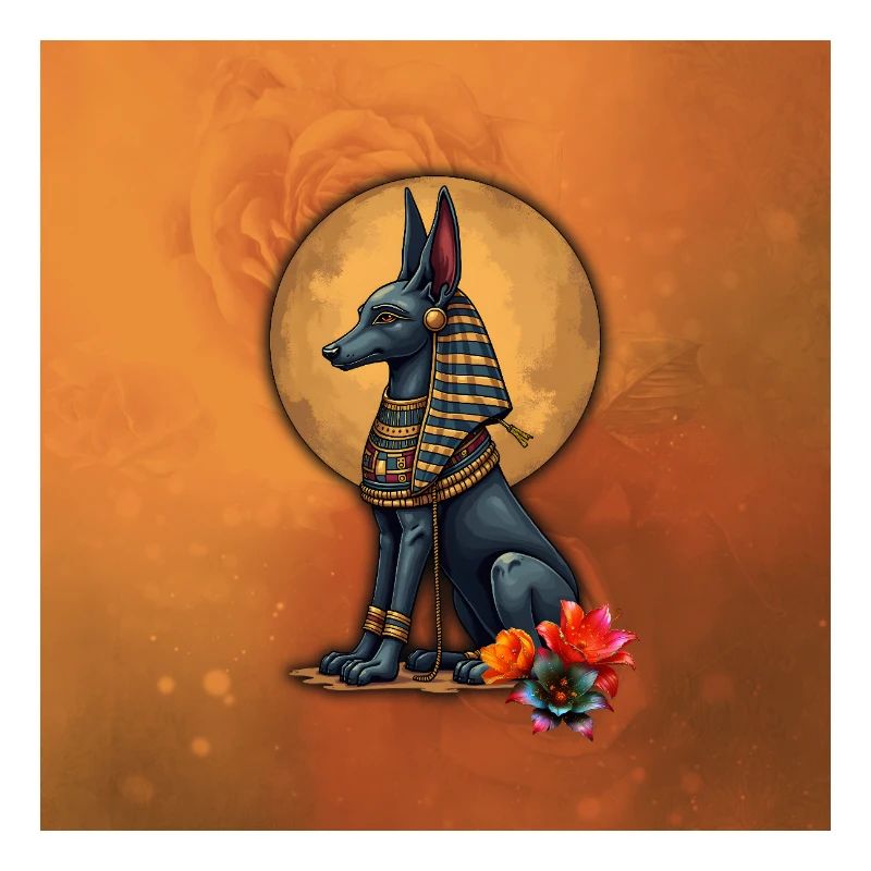 Anubis under the moonlight.