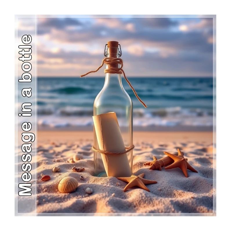 Meeresbotschaft in einer Flasche