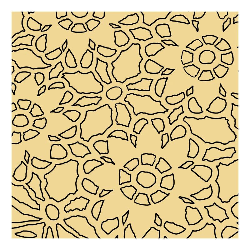 Geometric floral pattern for embroidery fabrics