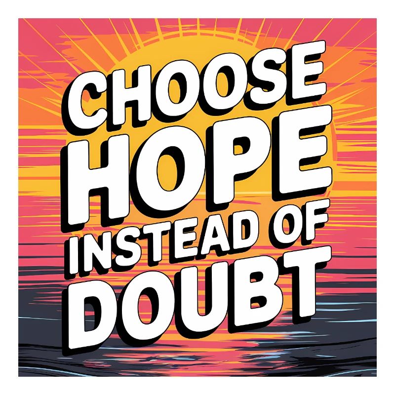 Choose Hope Sunset Illustration, Postitive 