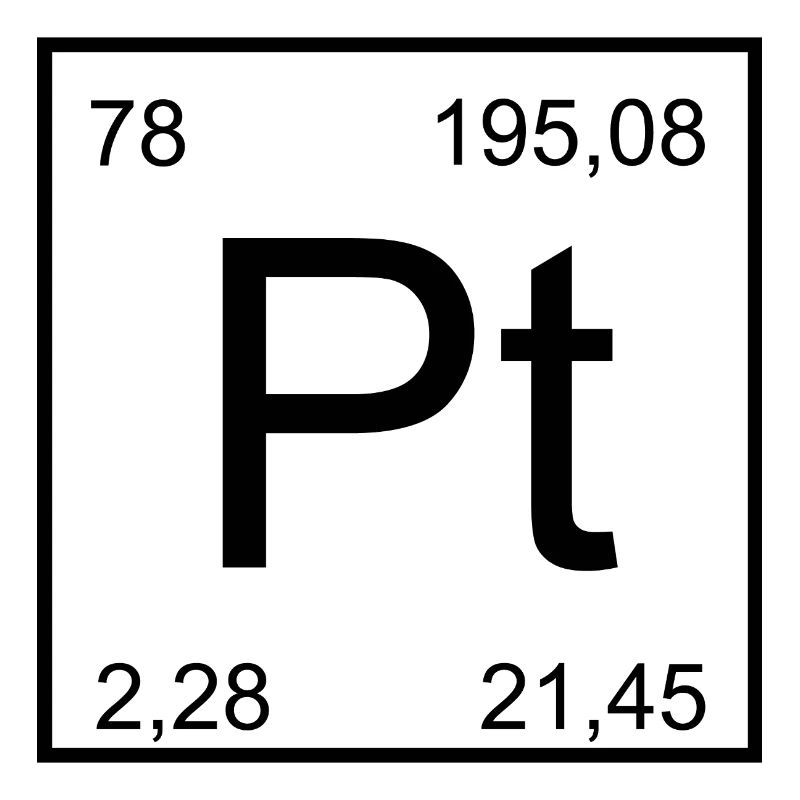 Platin Pt Element Typog