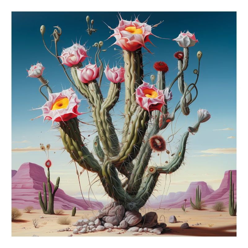 Jonc de fleur de cactus du désert