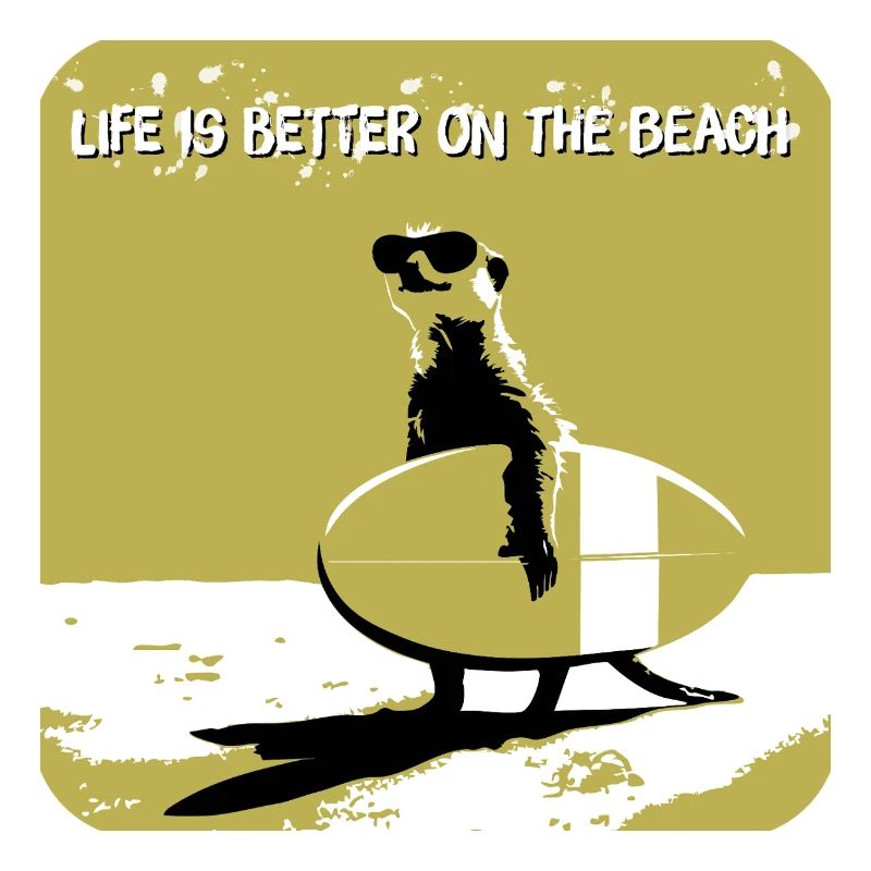 cooles Erdmännchen mit Surfboard