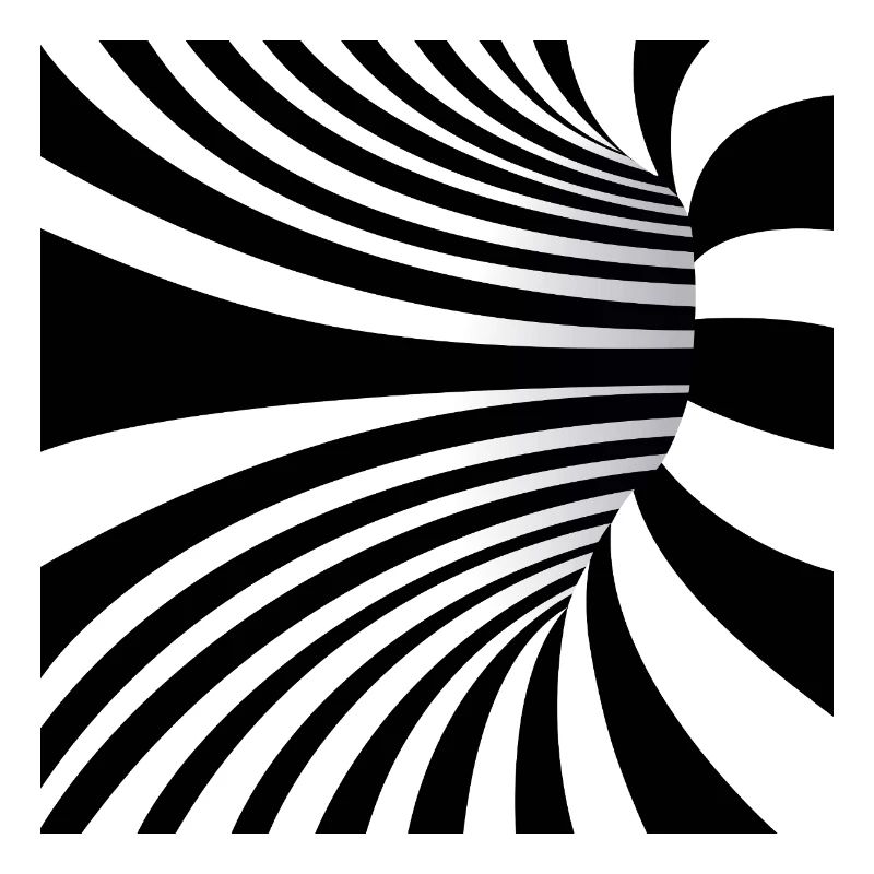 Hypnotic Black and White Waves
