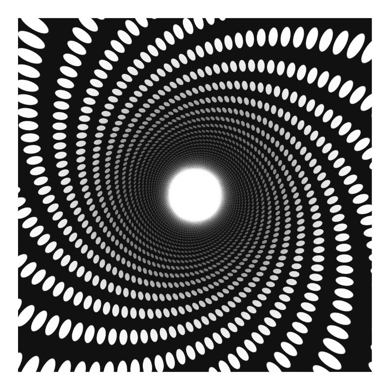 Vortex en spirale à points hypnotiques