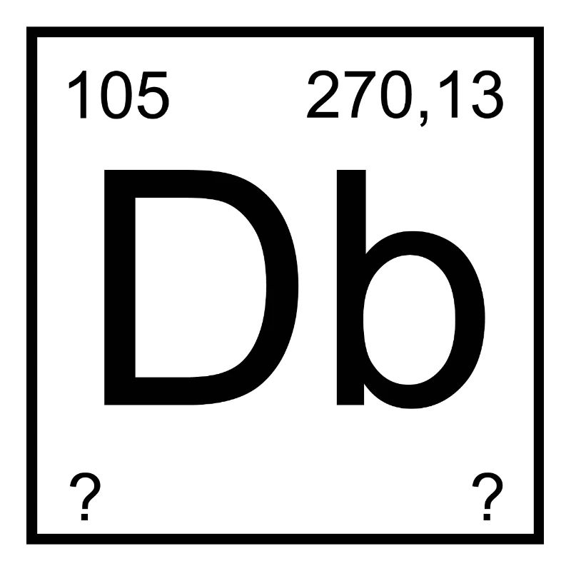 Dubnium Element Typography