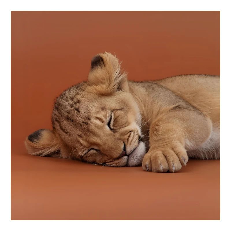 Sleeping cheetah cub