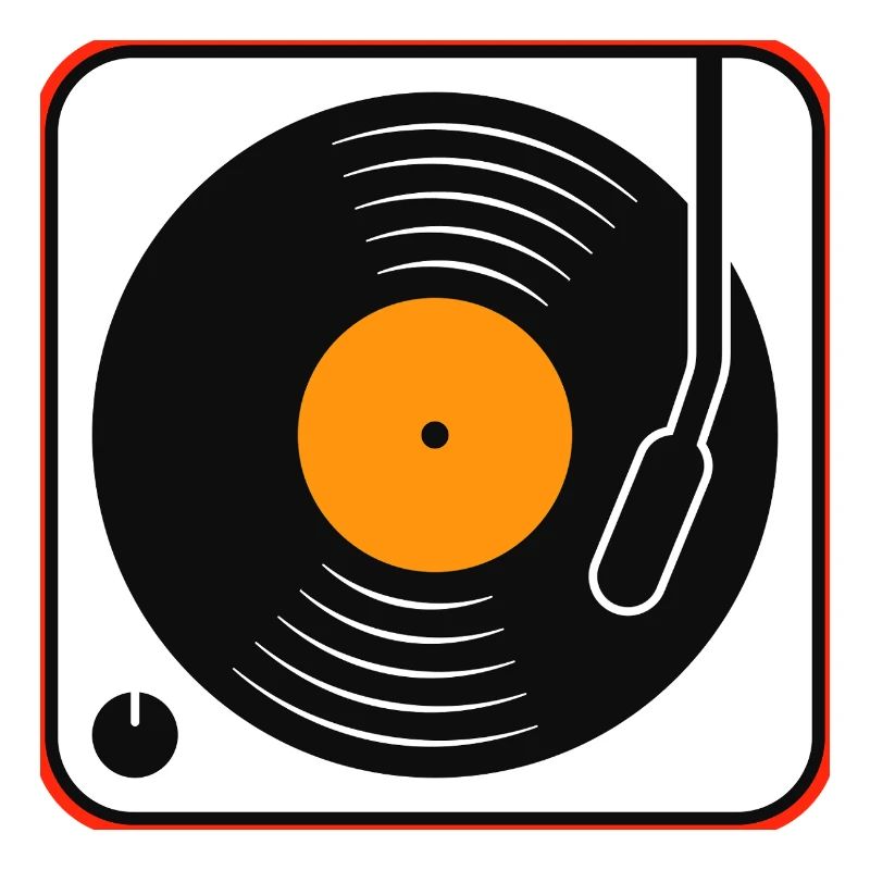 Retro Vinyl Album on Turntable