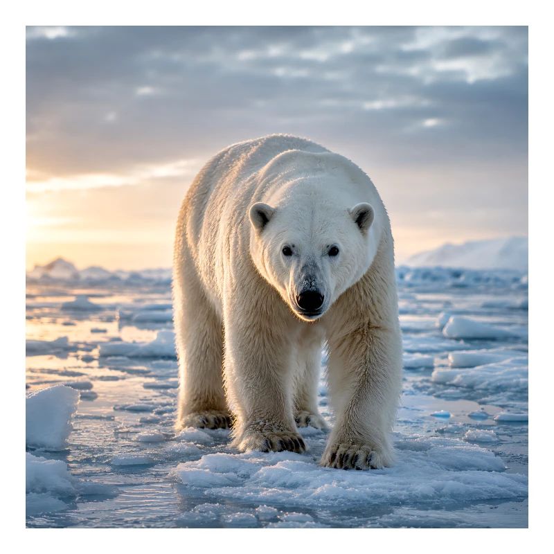 Arktischer Eisbär auf Eis