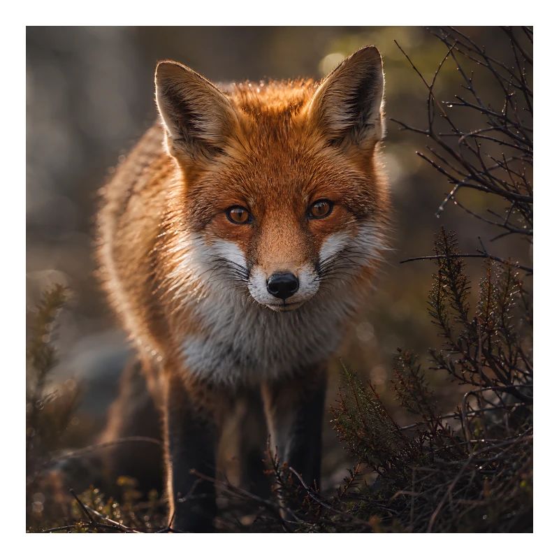 Fuchs in einer Waldlichtung