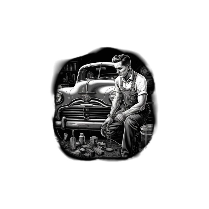 Oldtimer Mechanic blanc