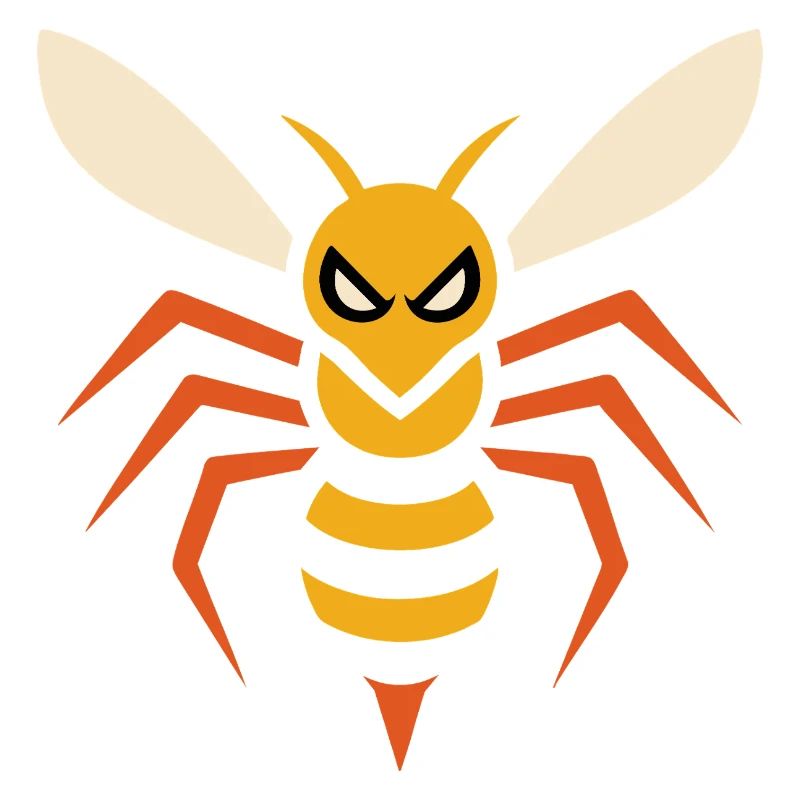 Angry Hornet – angular insect graphic
