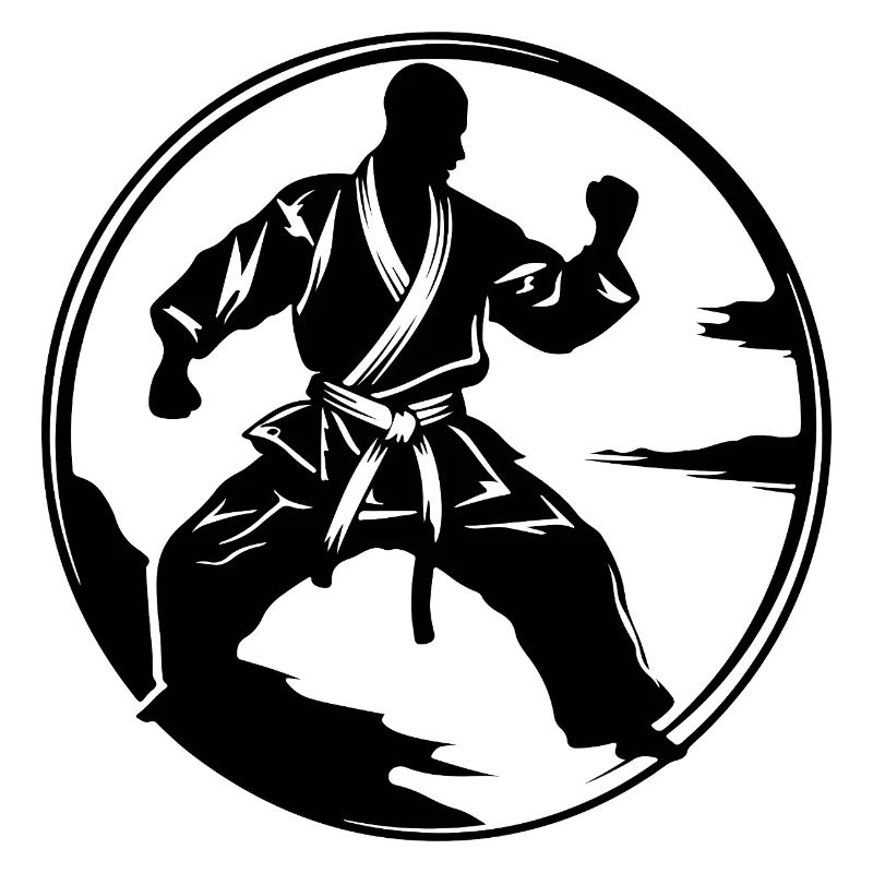 Karate Mann Silhouette