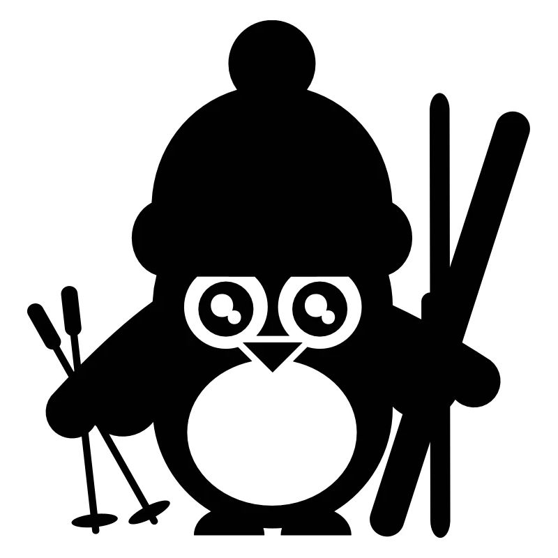 wintersport humor pinguin