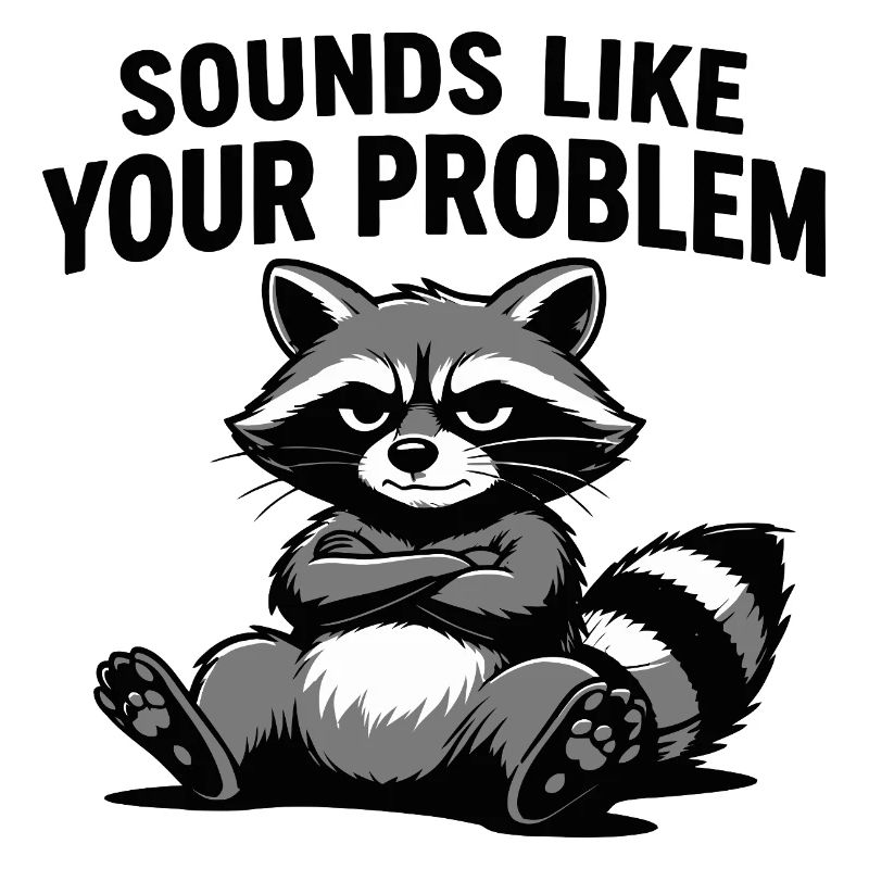 Raccoon Attitude Tee: Sounds Like Your Problem