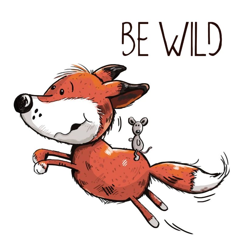 Be Wild Fox with Riding Mouse - Baby Comic