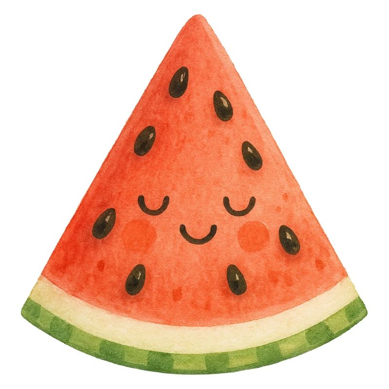 Tranche de pastèque sourire