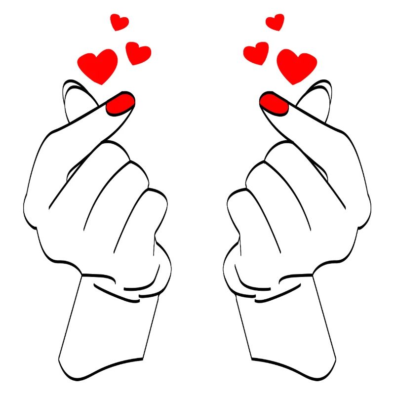 Coeur romantique Illustration dessinée à la main
