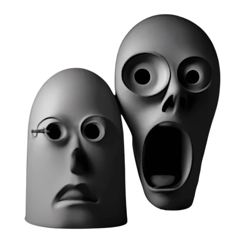 Illustration expressive de masque de crâne