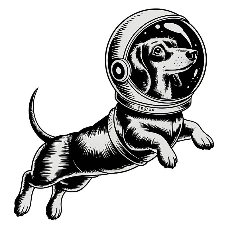 Teckel dans l'espace - Logo Cool Astonomy