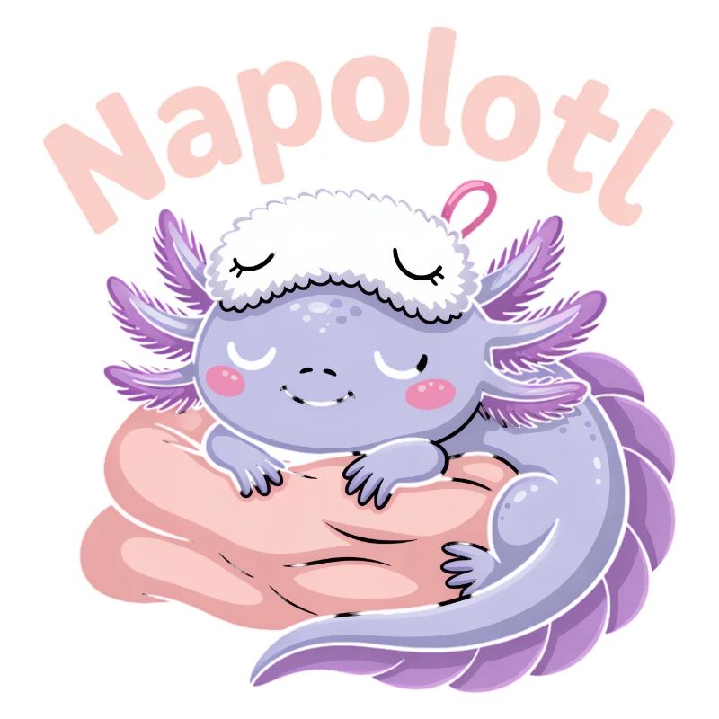 Napolotl Sleeping Axolotl Kawaii
