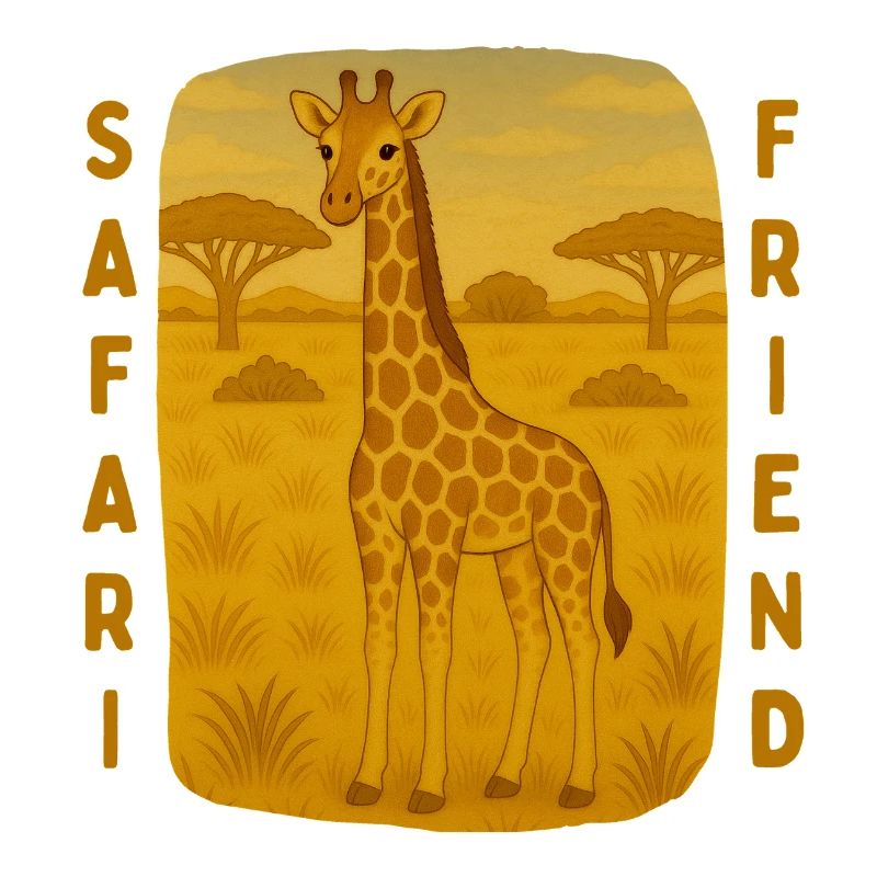 Girafe dans la savane dorée