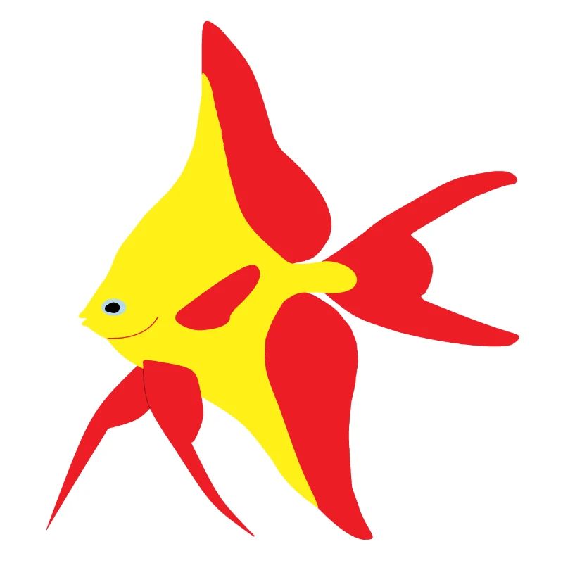 Poisson drapeau rouge et jaune